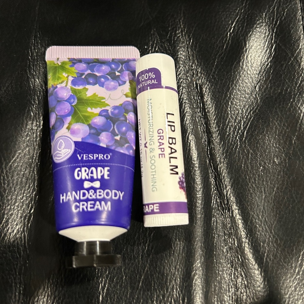 Grape Hand & Body Cream and Lip Balm Set - NWOT sealed
